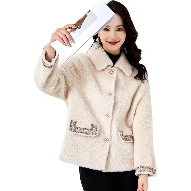 比利斯山羊 翻领斯蒂娜羊毛颗粒绒感外套 女款