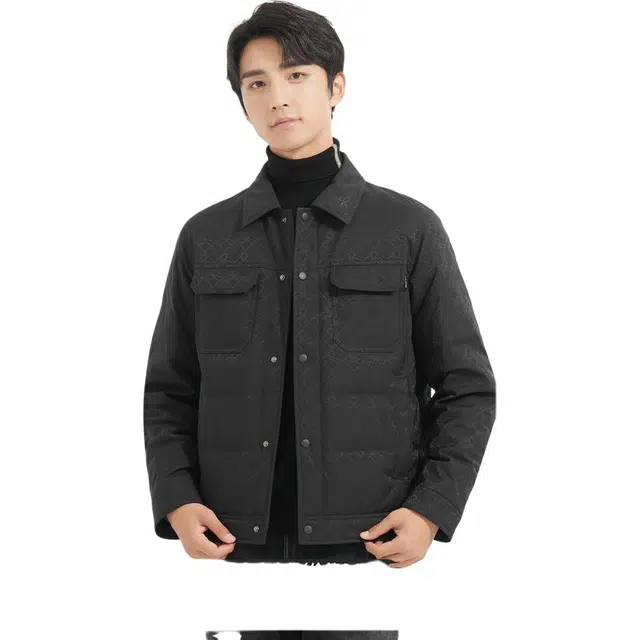 利郎 轻薄商务冬季翻领羽绒服 男款