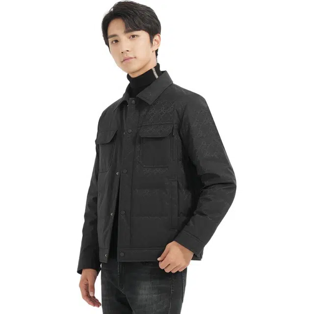 利郎 轻薄商务冬季翻领羽绒服 男款
