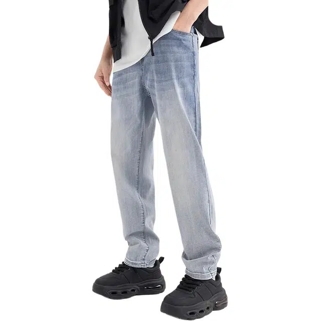 三福 合身锥形中低腰长裤牛仔裤 男款