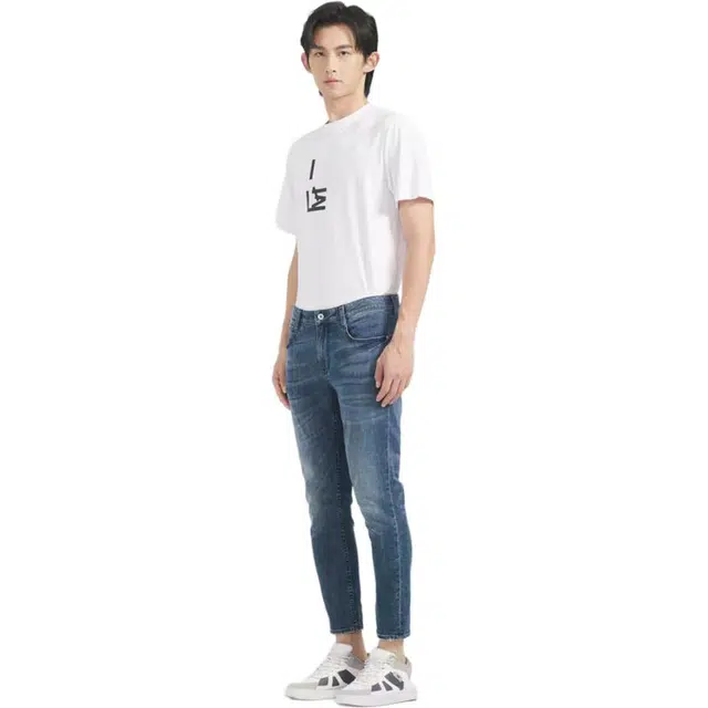 利郎 春时尚通勤低腰九分裤牛仔裤 男款