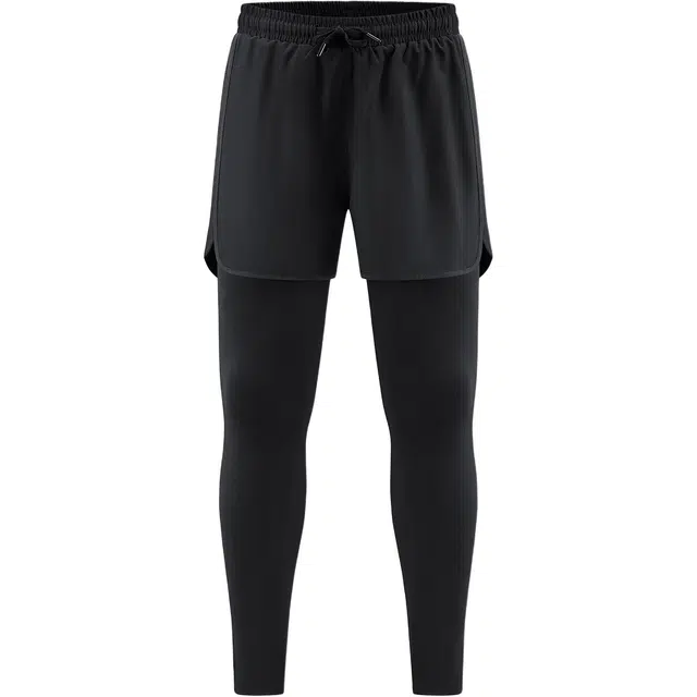 王者荣耀 明世隐款假两件内袋跑步运动健身美式高街潮流时尚通勤舒适日常百搭宽松排汗吸汗透气中腰系带休闲裤 男女同款