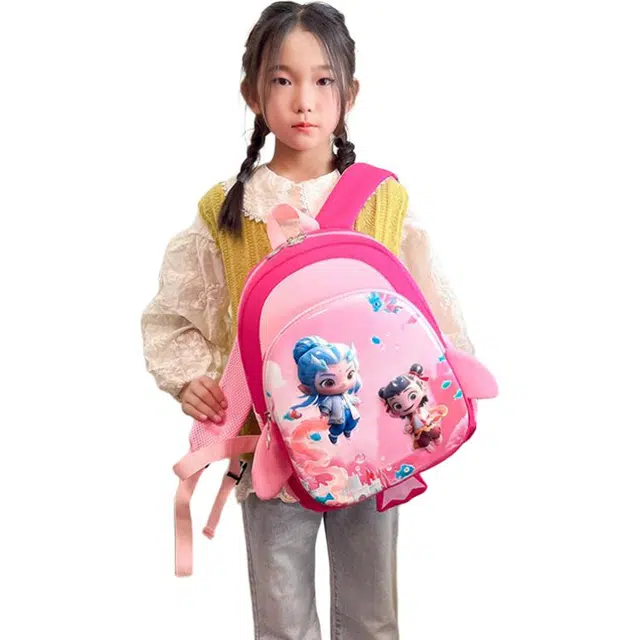 米囹 卡通立体儿童幼儿园书包 透气可爱女童背包学前班 中大班男孩双肩包 中号 彩色