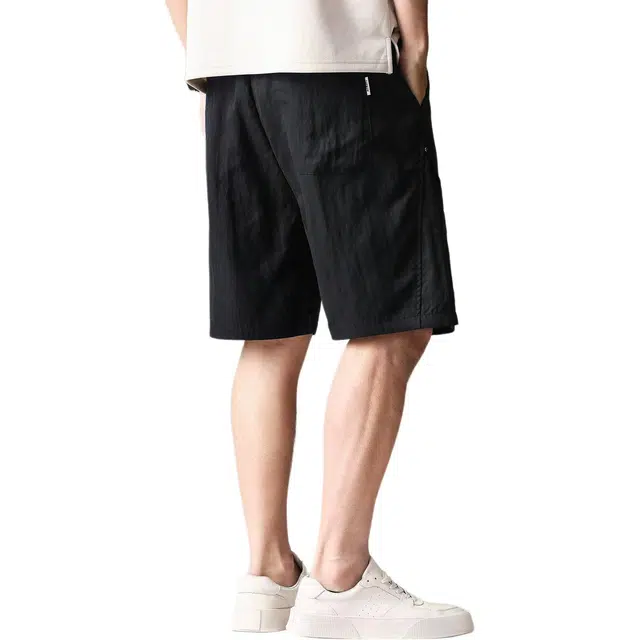 贵色 夏季 城市机能系列吸湿排汗纯色弹力口袋运动速干透气轻薄日系复古百搭五分冰丝中裤休闲短裤 宽松 男女同款