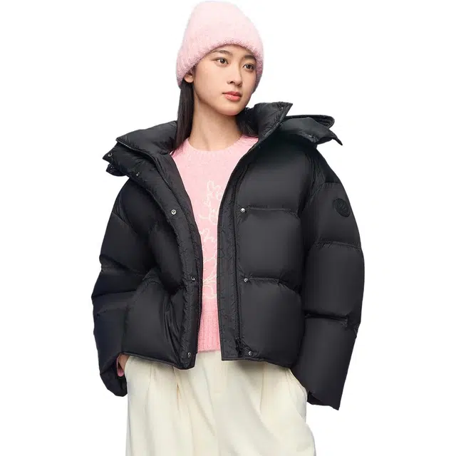 波司登 云绒系列 短款纯色长袖极简风羽绒服 女款