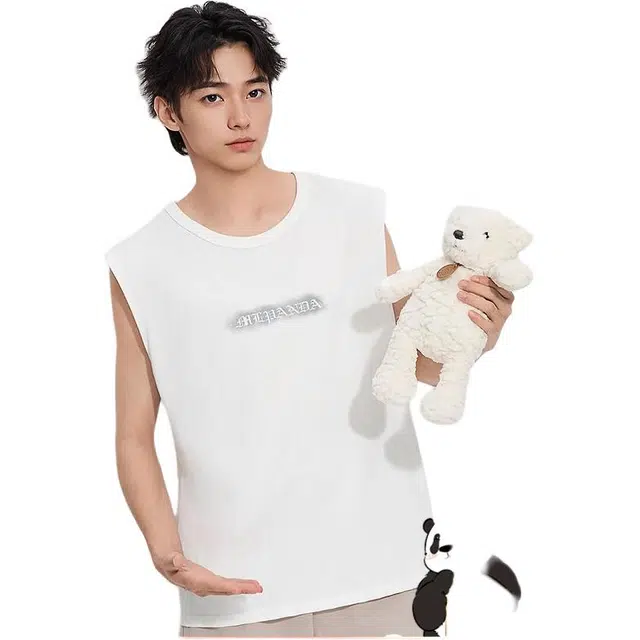三福 卡通动漫简约圆领背心 男款