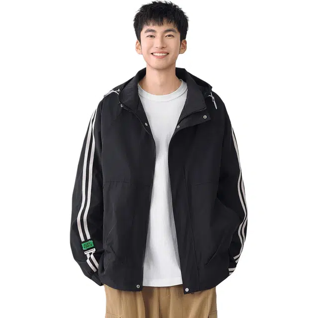 米素力 宽松秋季工装落肩袖潮夹克 男女同款