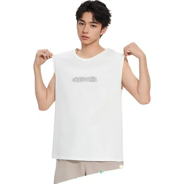 三福 卡通动漫简约圆领背心 男款