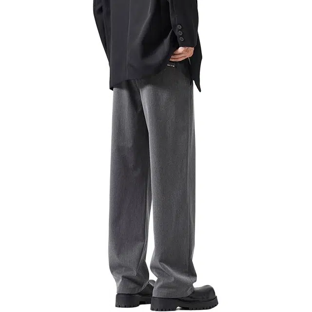 假日伯爵 美式潮流轻奢纯色简约基础款宽松直筒垂感拖地裤舒适亲肤柔软凉感透气运动西裤男士长裤休闲裤 男款