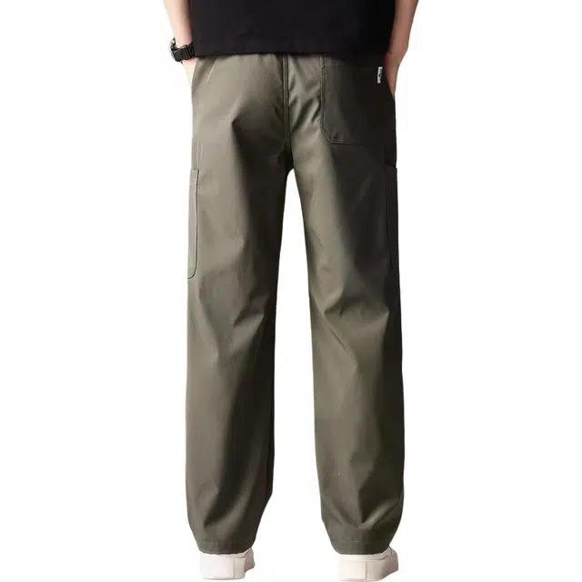 贵色 夏季 户外出行经典百搭潮牌伞兵男士时尚潮流纯色简约拼接口袋设计直筒运动舒适透气垂感阔腿休闲工装裤 宽松 男女同款