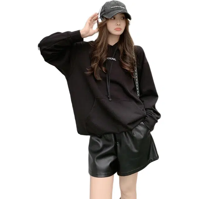 美洋 磨毛保暖字母绣花卫衣 女款
