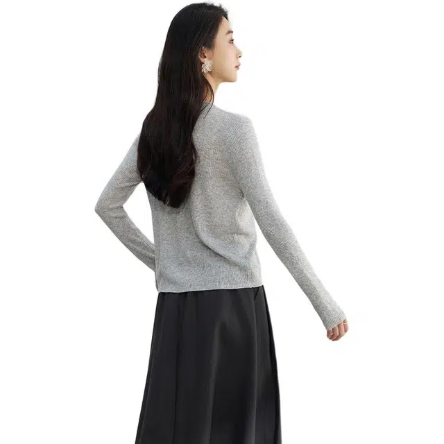 熙然 气质百搭休闲长袖针织衫 女款