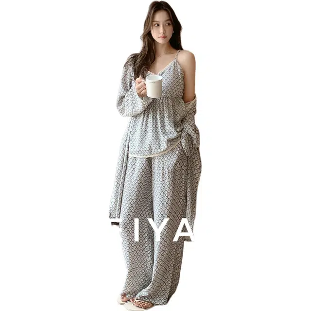 美洋 全棉带胸垫开衫休闲套装 女款