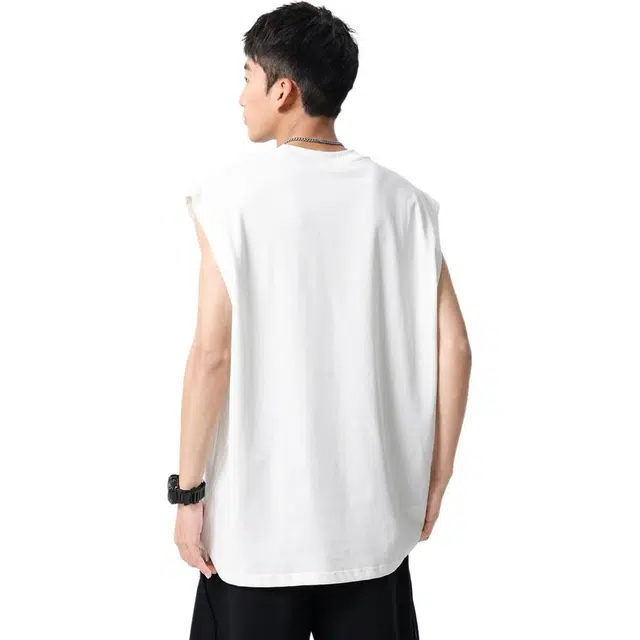 米素力 抗菌凉感夏季纯色圆领背心 男款