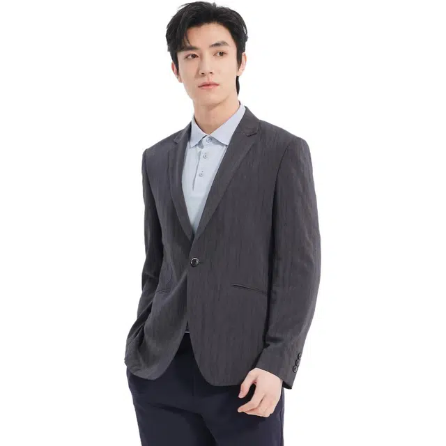 利郎 提花休闲西服便服长袖西装 男款