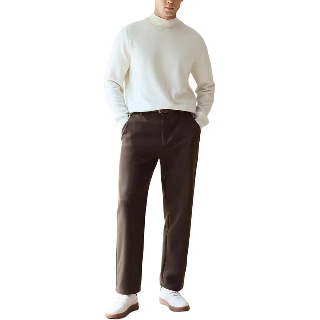 丹宁哲学 轻奢老钱 蓬松软糯厚实阿拉善羊绒针织衫 男款