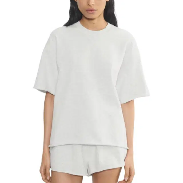 ARITZIA SS25 Terry Sweatfleece Boyfriend Raw-hem T-shirt T