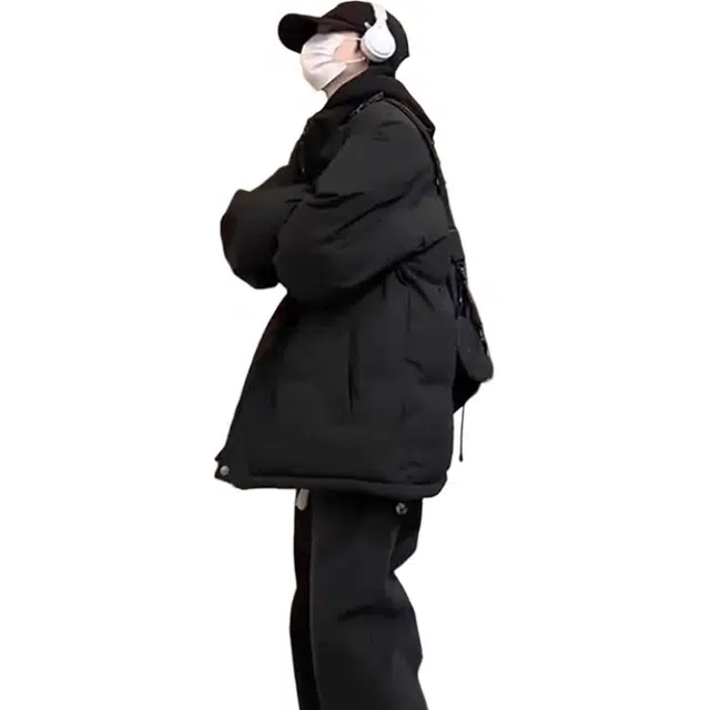 黑马漫画 韩系穿搭高级感男款冬季面包服立领棉外套棉服 男女同款