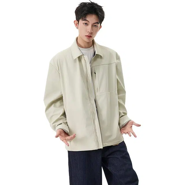 佐菲利 美式复古透气正肩商务行政夹高级感痞帅短款工装外套夹克 男女同款