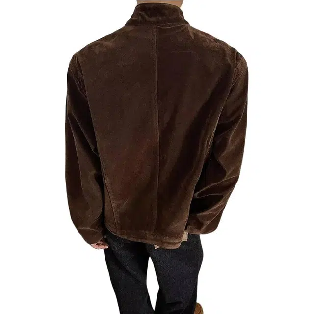 单爵 美式复古绒皮哈灵顿立领外套男款秋季高级感夹克 男女同款