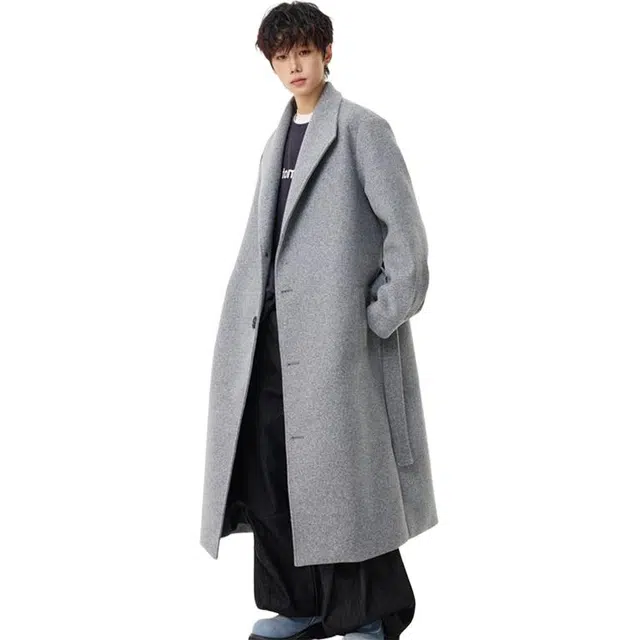 佐菲利 英伦风毛呢慵懒风韩系高个子加长呢子西装外套大衣 男女同款
