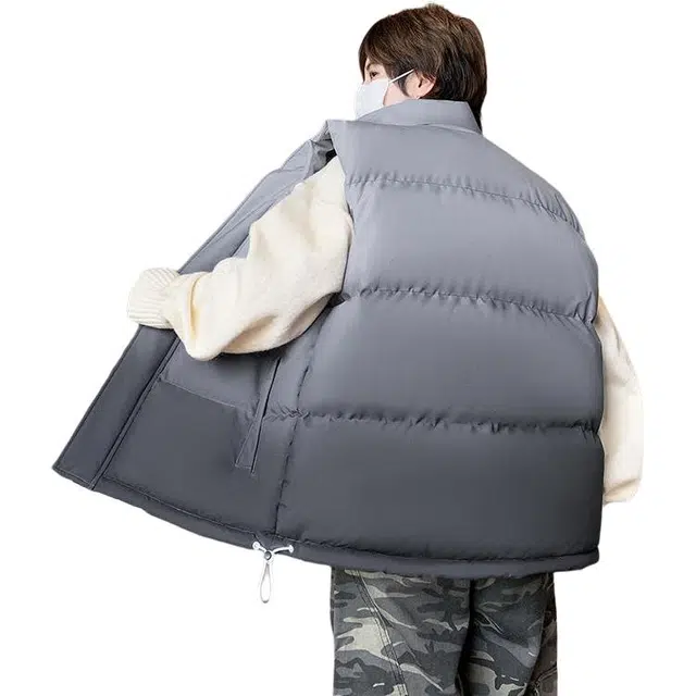 太子龍 美式时尚舒适宽松棉男渐变色户外运动男棉衣男外套男马甲 男女同款