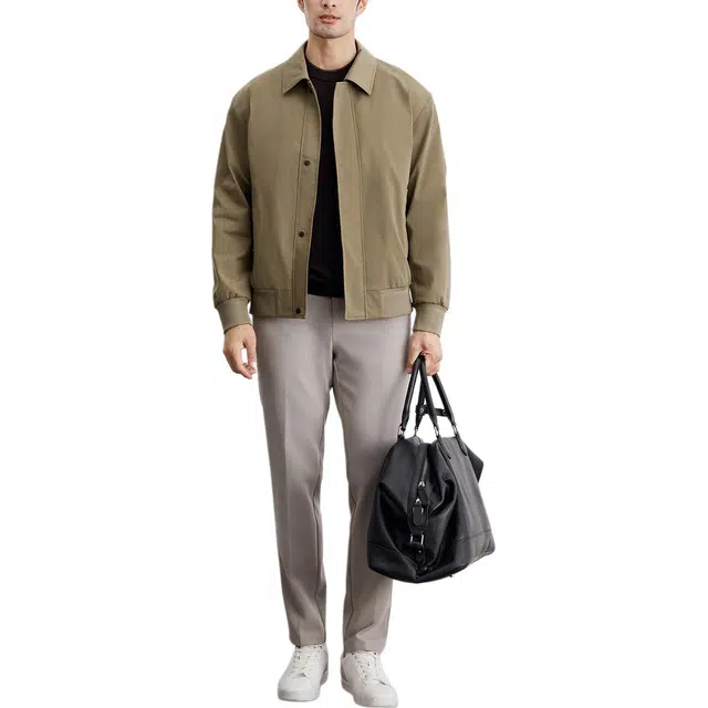 丹宁哲学 抗皱科技记忆面料格纹里衬收口袖标准欧美风夹克 男款