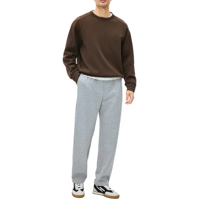 丹宁哲学 简约休闲系列 易打理抗皱针织面料春秋厚款松紧腰休闲裤 男款