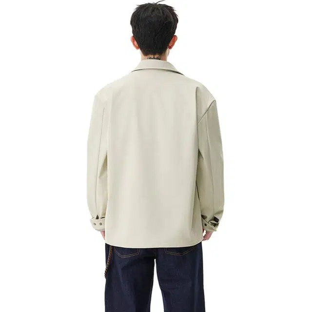 佐菲利 美式复古透气正肩商务行政夹高级感痞帅短款工装外套夹克 男女同款