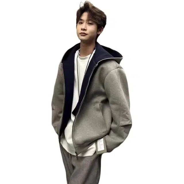 单爵 美式撞色拉链潮牌痞帅连帽衫卫衣 男女同款