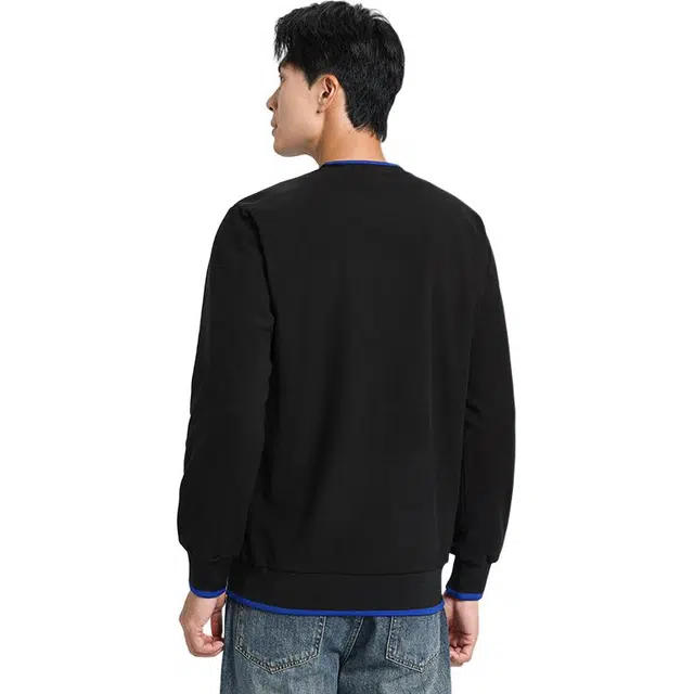 左岸 港式慵懒风时尚潮流个性高级感休闲百搭纯色圆领设计感日常户外通勤活动舒适轻便亲肤柔软长袖潮牌卫衣 男款