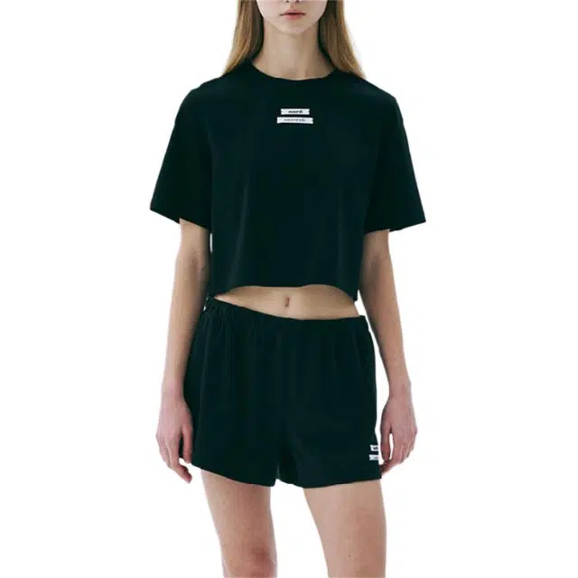 MARDI MERCREDI CROPPED BASIC TSHIRT DOUBLE LABEL SS25T
