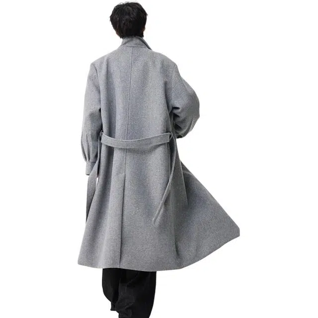 佐菲利 英伦风毛呢慵懒风韩系高个子加长呢子西装外套大衣 男女同款