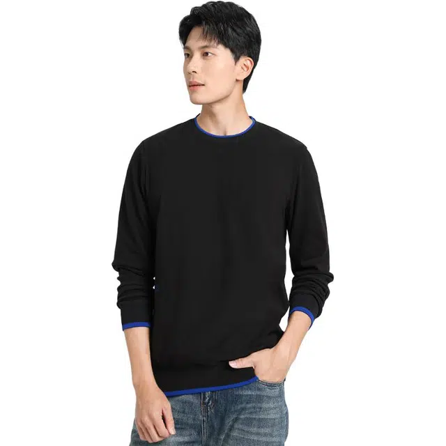 左岸 港式慵懒风时尚潮流个性高级感休闲百搭纯色圆领设计感日常户外通勤活动舒适轻便亲肤柔软长袖潮牌卫衣 男款