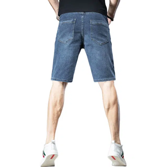 贵色 夏季 高端薄款直筒中裤潮流牛仔短裤 男女同款