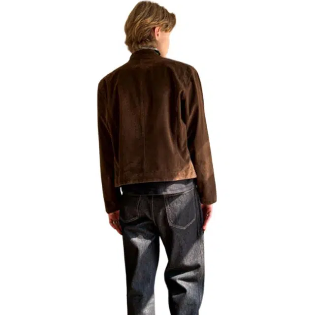 单爵 老钱风秋季美式复古短款夹克 男女同款