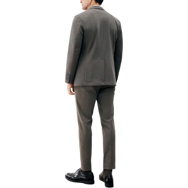 丹宁哲学 厚款易打理免烫面料纯色长袖平驳领标准便服单西西装 男款