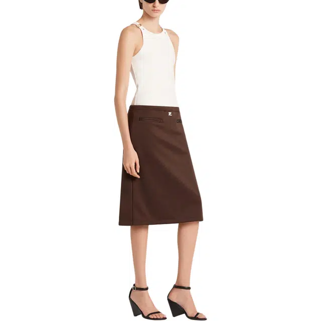 COURREGES SS25 BUCKLE 90'S RIB TANK TOP