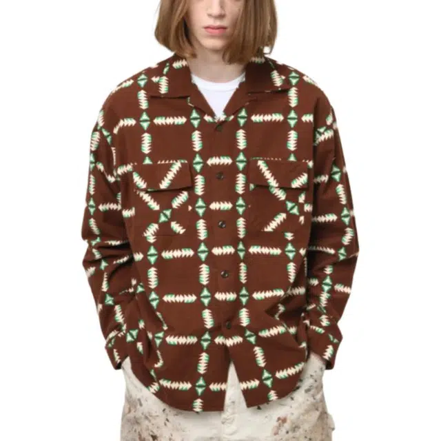 bowwow FW25 NAVAJO PRINT FLANNEL SHIRT