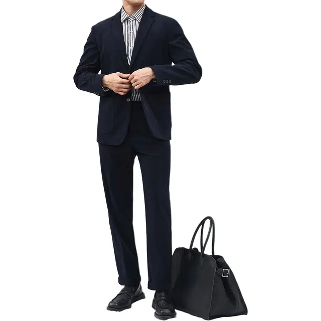 丹宁哲学 迷人绅士 抗皱易打理灯芯绒 精致秋冬西装 男款