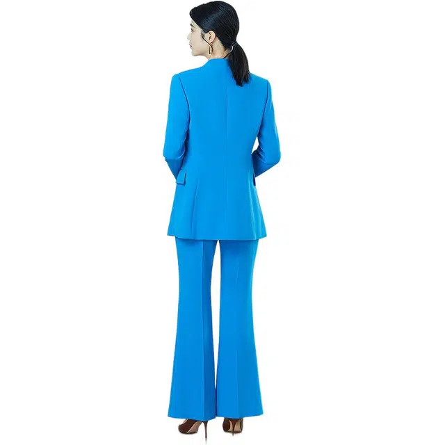 粉蓝衣橱 时尚通勤高气场西装 女款 珊瑚蓝