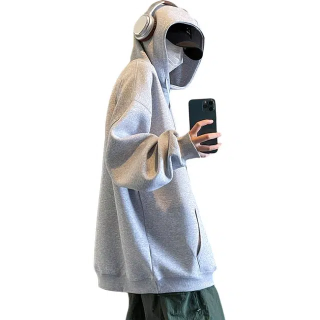 单爵 美式男生春秋季潮牌男士高街痞帅连帽上衣卫衣 男女同款