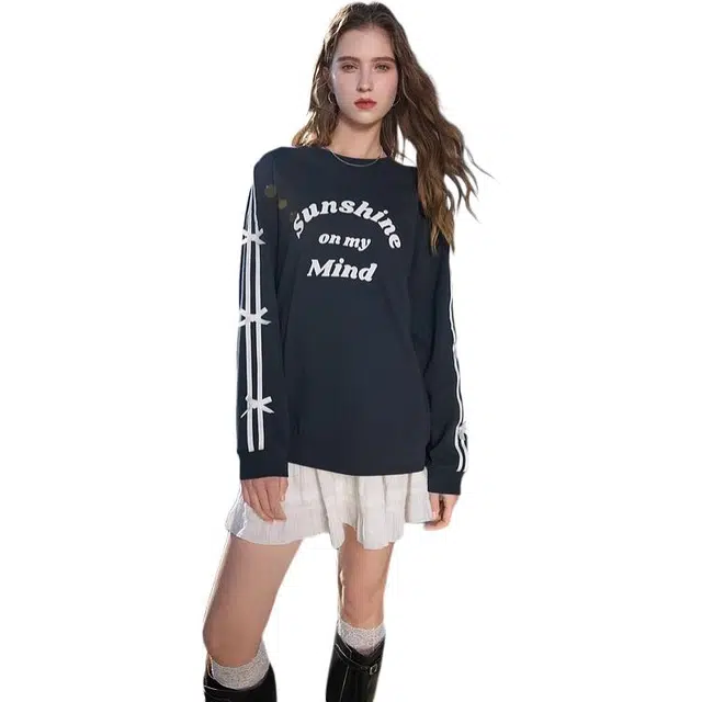 木清清 圆领简约休闲卫衣 女款