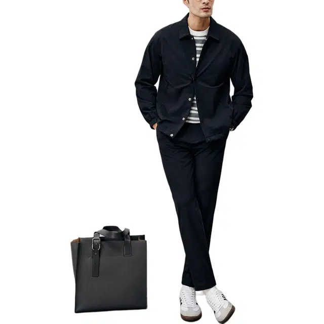 丹宁哲学 高端轻盈简约纯色收口袖标准通勤风夹克 男款