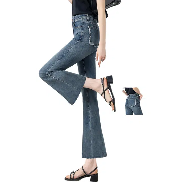 惟熙 高腰修身弹力薄款牛仔裤 女款