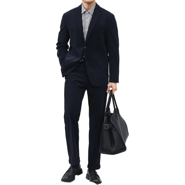 丹宁哲学 迷人绅士 抗皱易打理灯芯绒 精致秋冬西装 男款