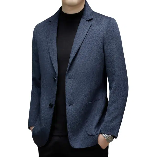 太子龍 轻奢高档羊绒休闲羊毛呢商务单西秋冬西装 男款