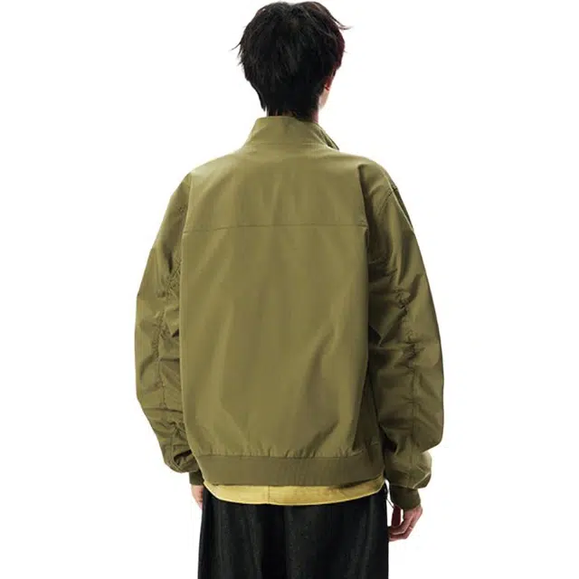 单爵 宽松适中立领长袖短款夹克外套 男女同款