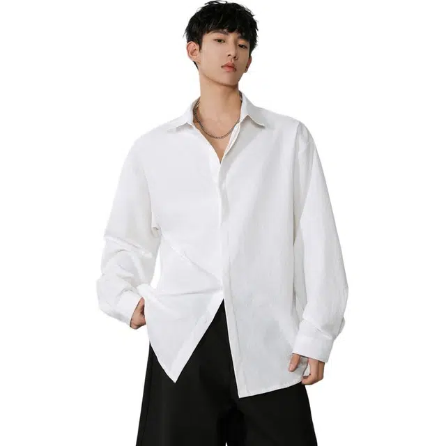 单爵 禁欲系长袖衬衣男夏季斯文败类氛围感穿搭衬衫 男女同款