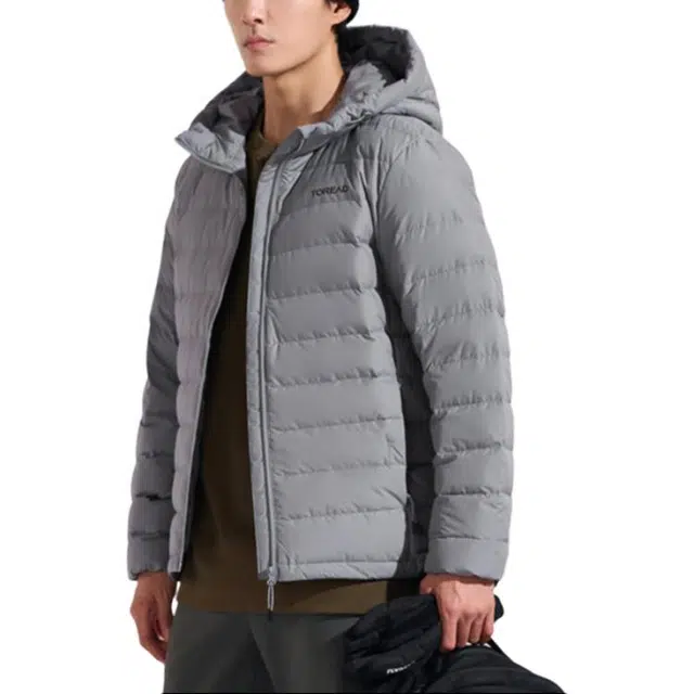 探路者 舒适透气保暖防风羽绒服 男款 雾灰